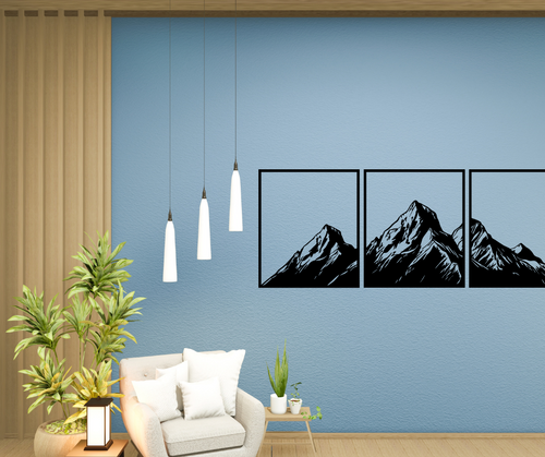 Décoration Murale Triptyque Montagne