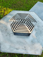 Grande table pour Foyer brasero hexagonal
